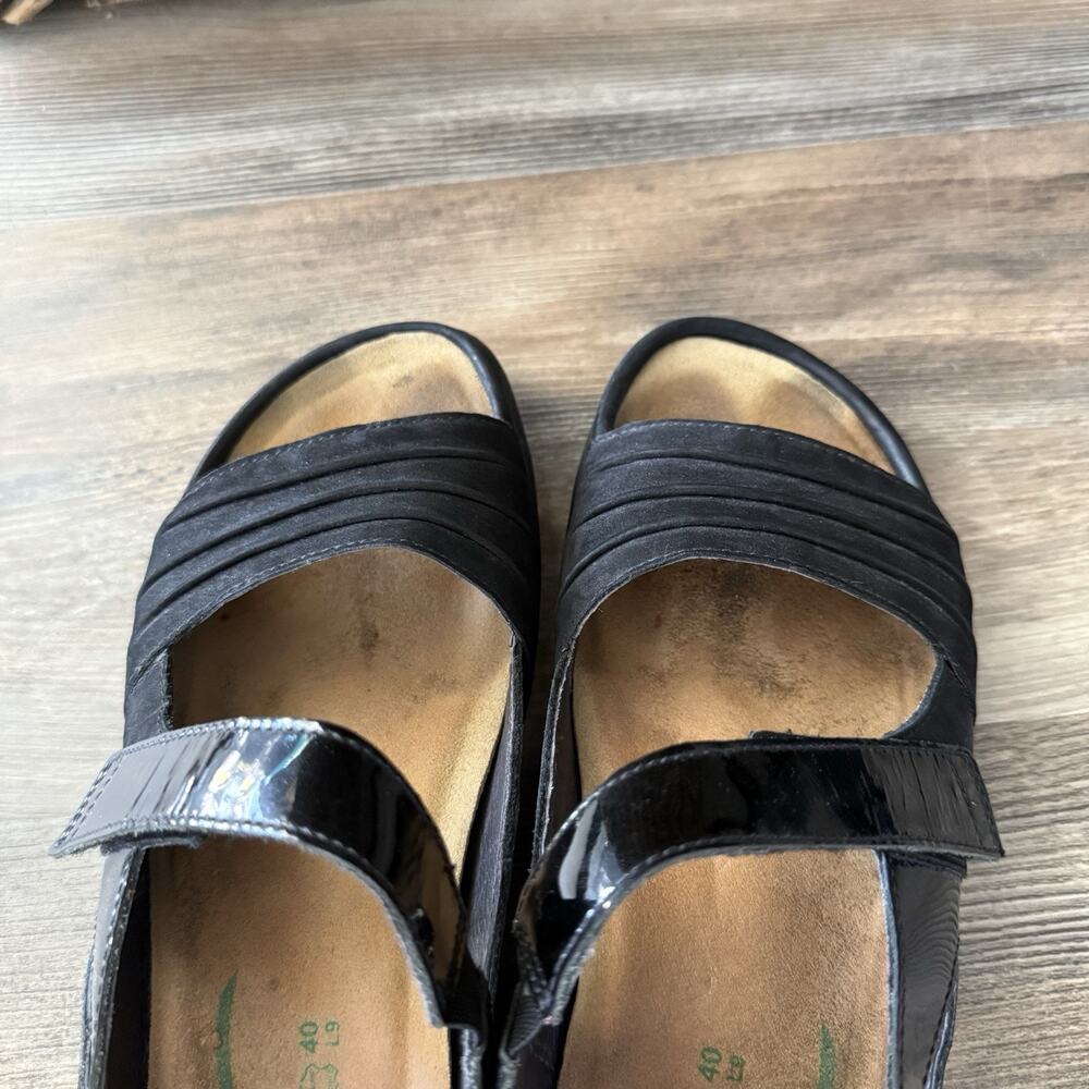 Naot Papaki Black Patent Leather Sandals Women’s EU 40 / US 9 Comfort - Picture 6 of 8